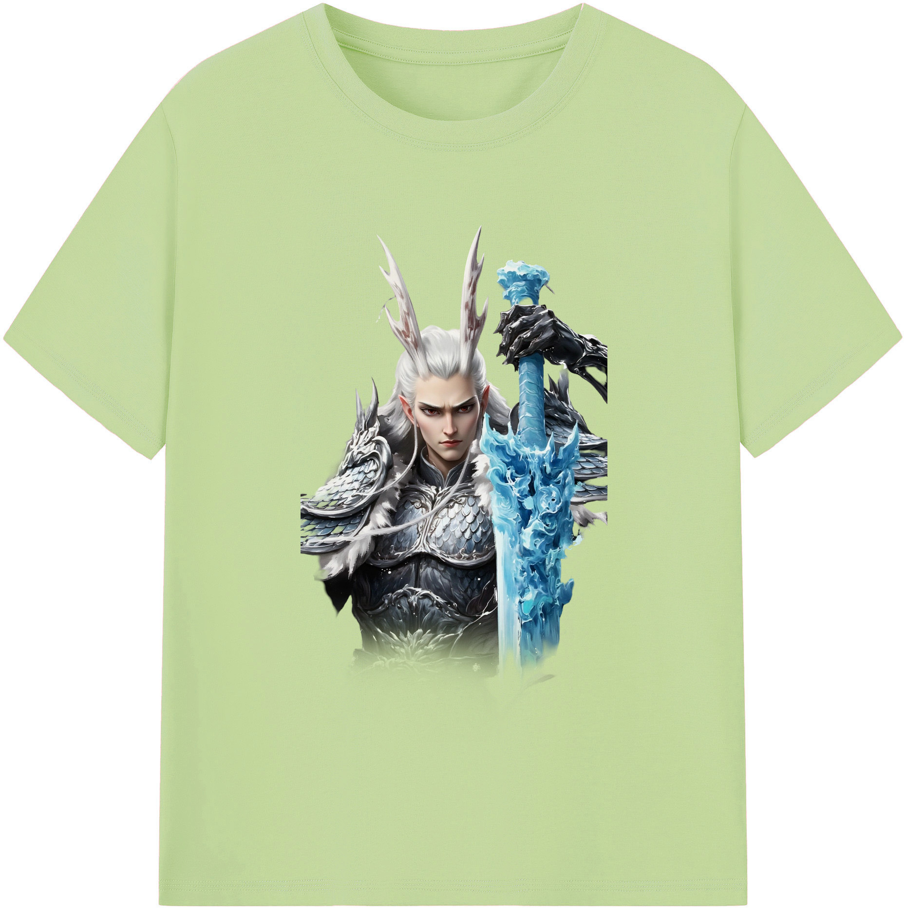 （画像用） Ne Zha 2 ナタ 魔童の大暴れ 綿100％半袖Tシャツ（フロントプリント）